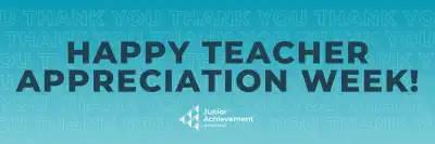 A graphic that says Happy Teacher Appreciation Week